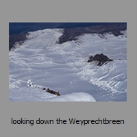 looking down the Weyprechtbreen